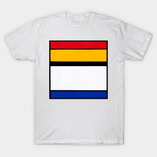 Mondrian Inspired Geometric Abstract Acrylic Painting I T-Shirt